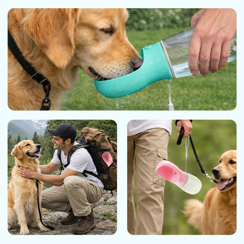 Go Away - Personalized Custom Pet Water Bottle With Drinking Feeder - Image 5