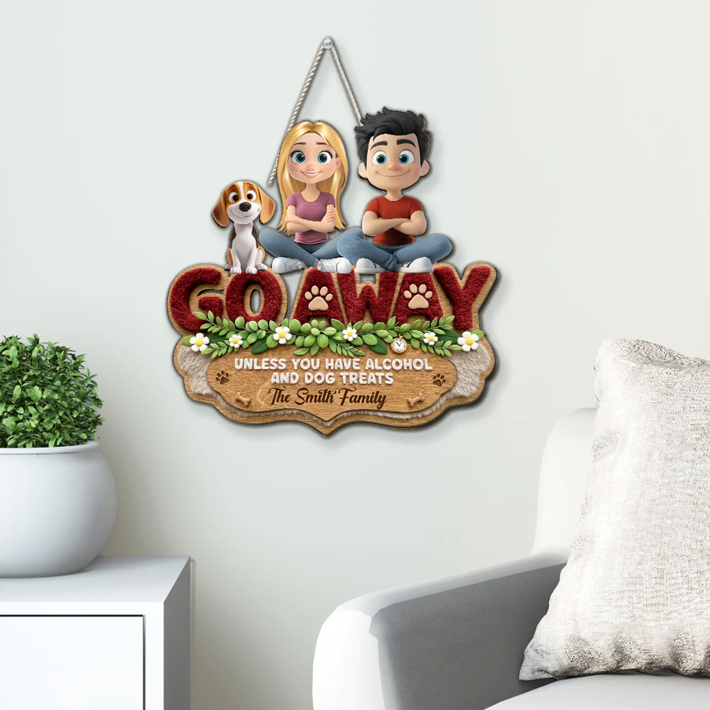 Go Away - Personalized Custom Wood Sign - Image 3