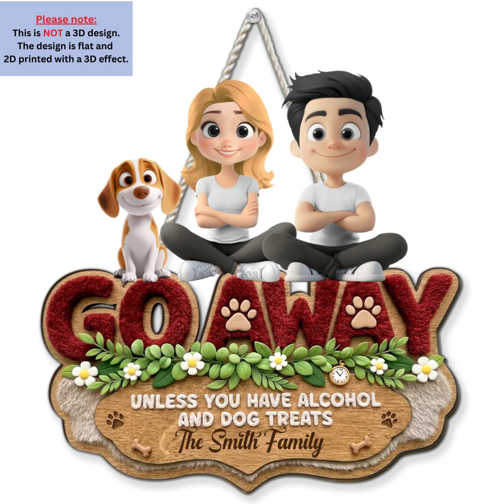 Go Away - Personalized Custom Wood Sign - Image 7
