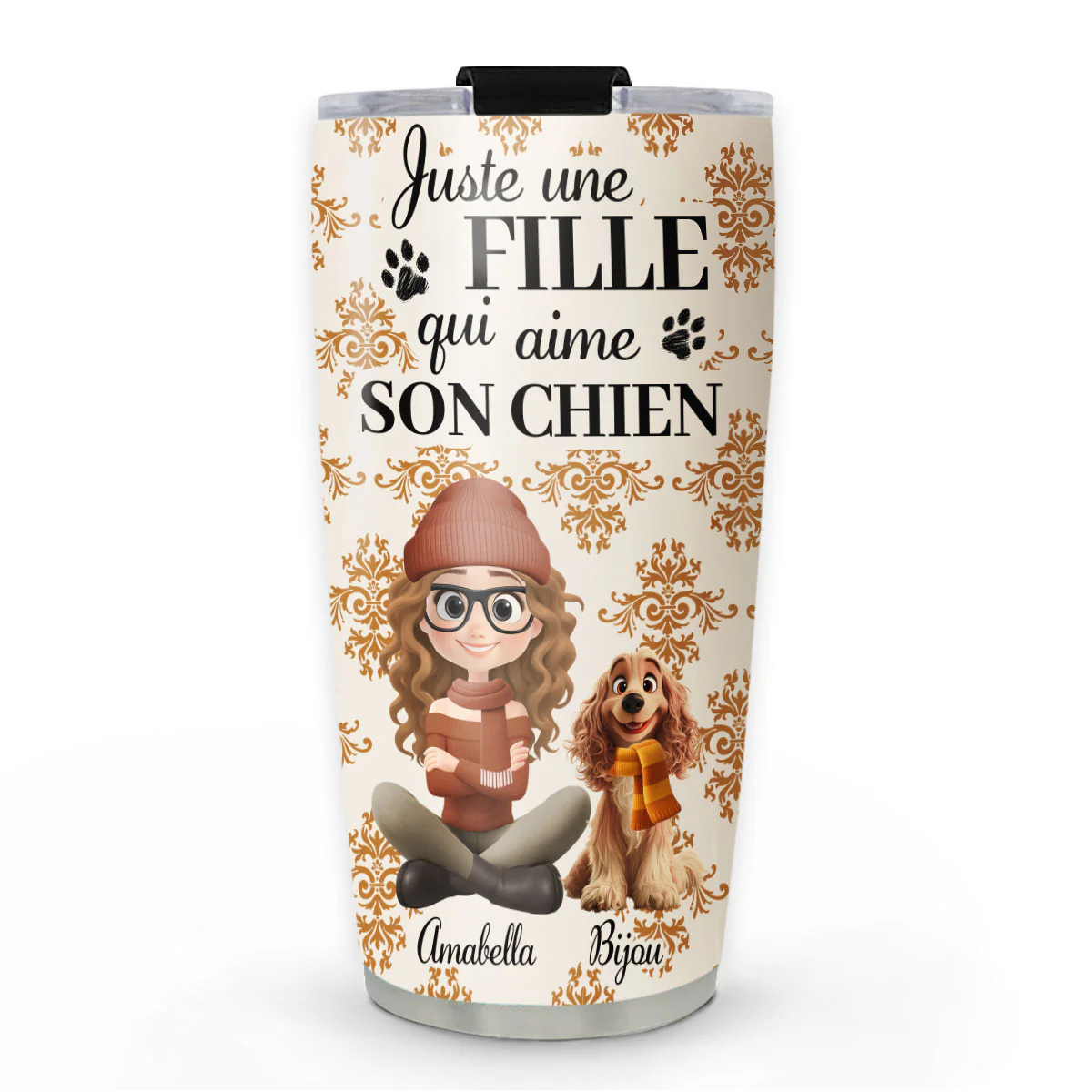 Gobelet Personnalisé - Chien Citrouille d’Automne
