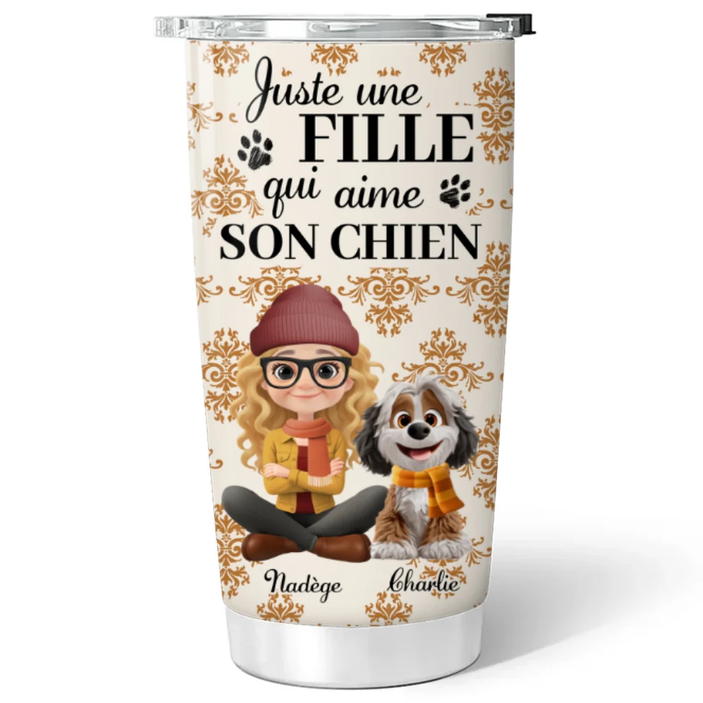 Gobelet Personnalisé - Chien Citrouille d’Automne - Image 5