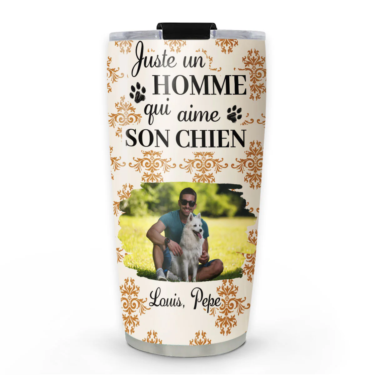Gobelet Personnalisé - Chiens Citrouille d’Automne Photo