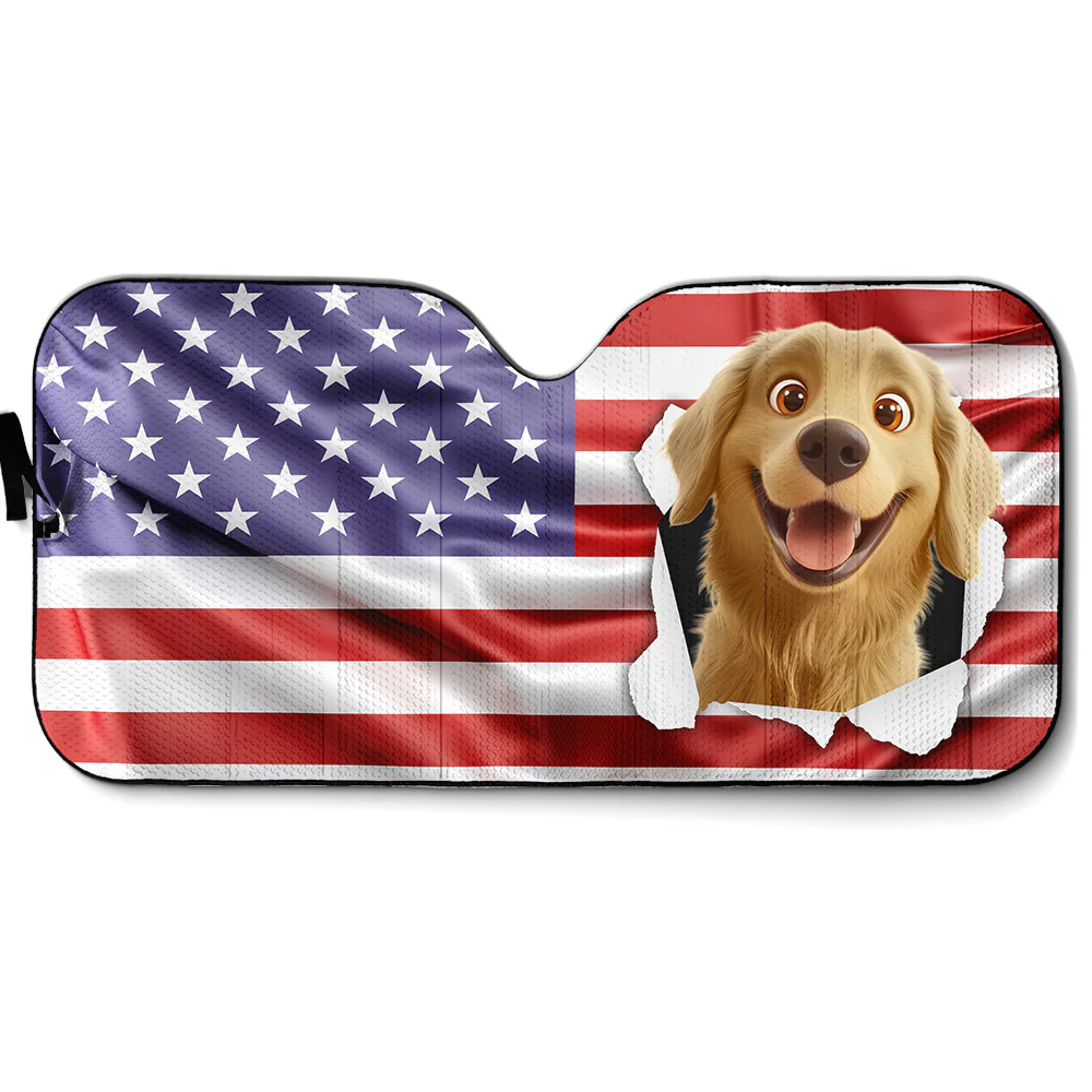 God Bless America - Personalized Custom Car Sunshade