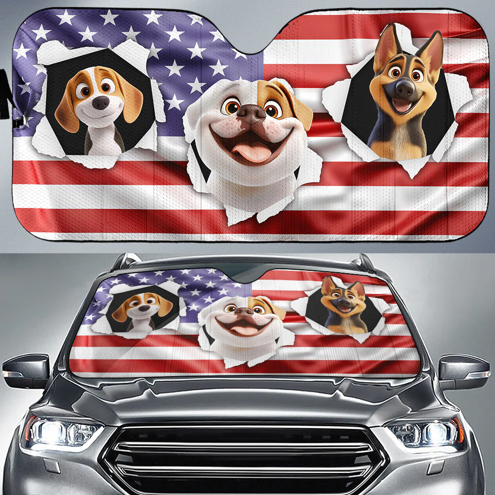 God Bless America - Personalized Custom Car Sunshade - Image 2