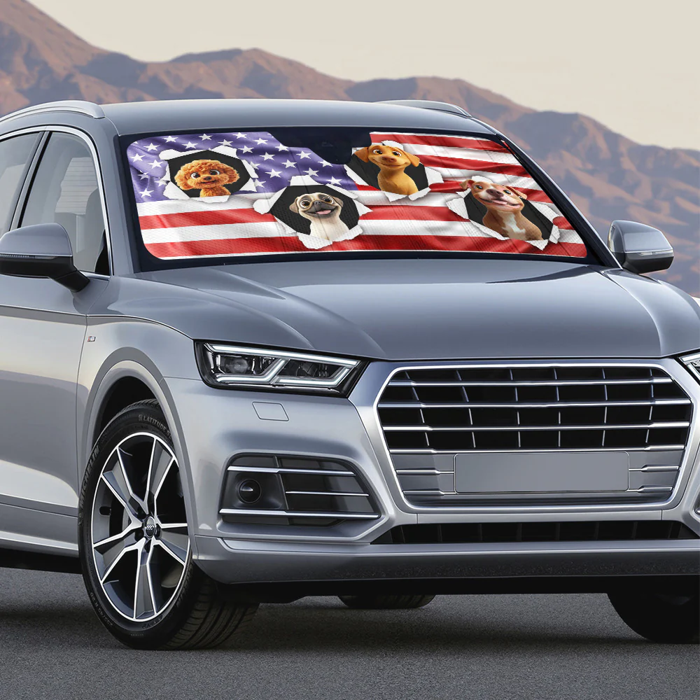 God Bless America - Personalized Custom Car Sunshade - Image 3