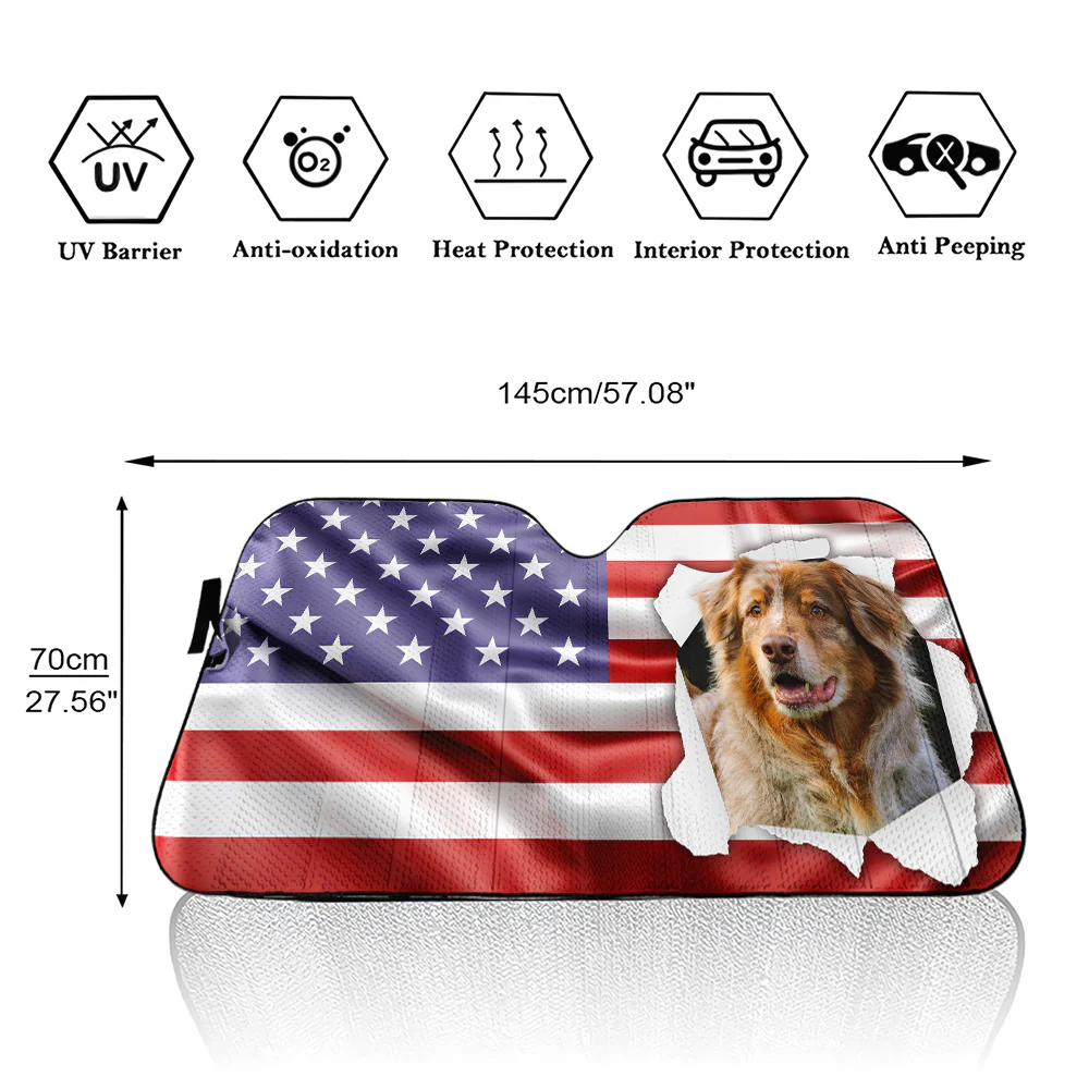 God Bless America - Personalized Custom Car Sunshade - Image 5