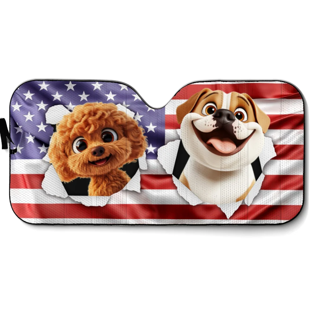 God Bless Our America - Personalized Custom Car Sunshade - Image 6