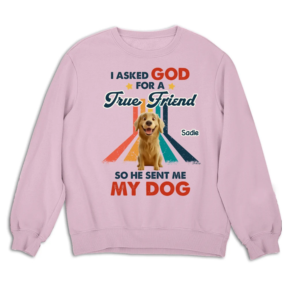 God Sent Me A Best Friend - Personalized Custom Sweatshirt - Image 5