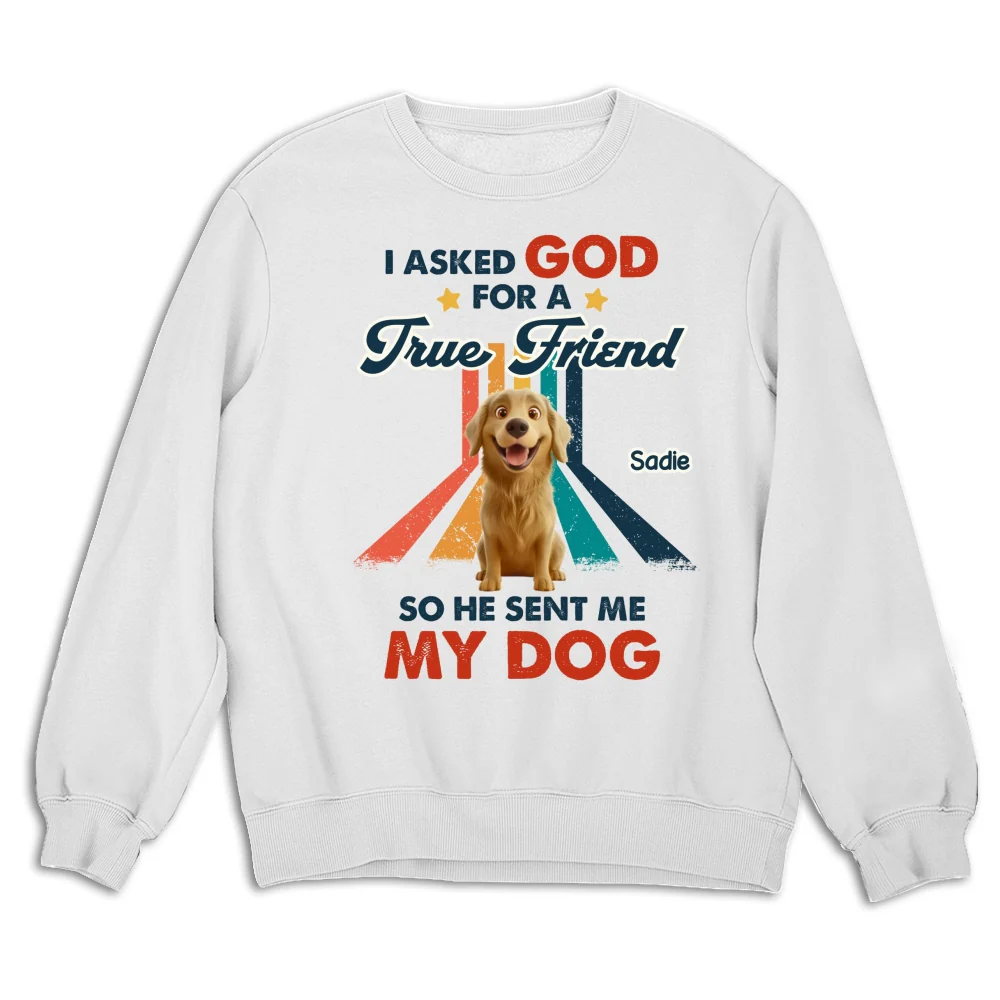 God Sent Me A Best Friend - Personalized Custom Sweatshirt - Image 6