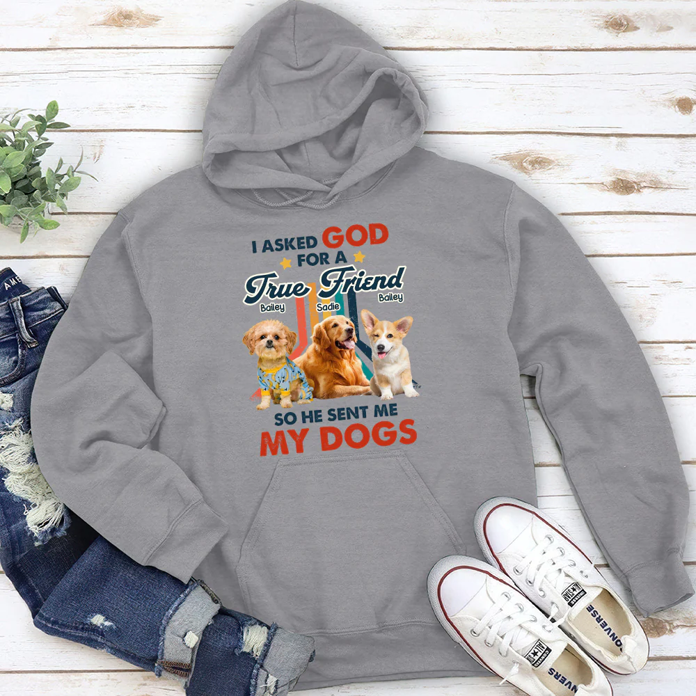 God Sent Me A Best Friend Photo - Personalized Custom Hoodie - Image 3
