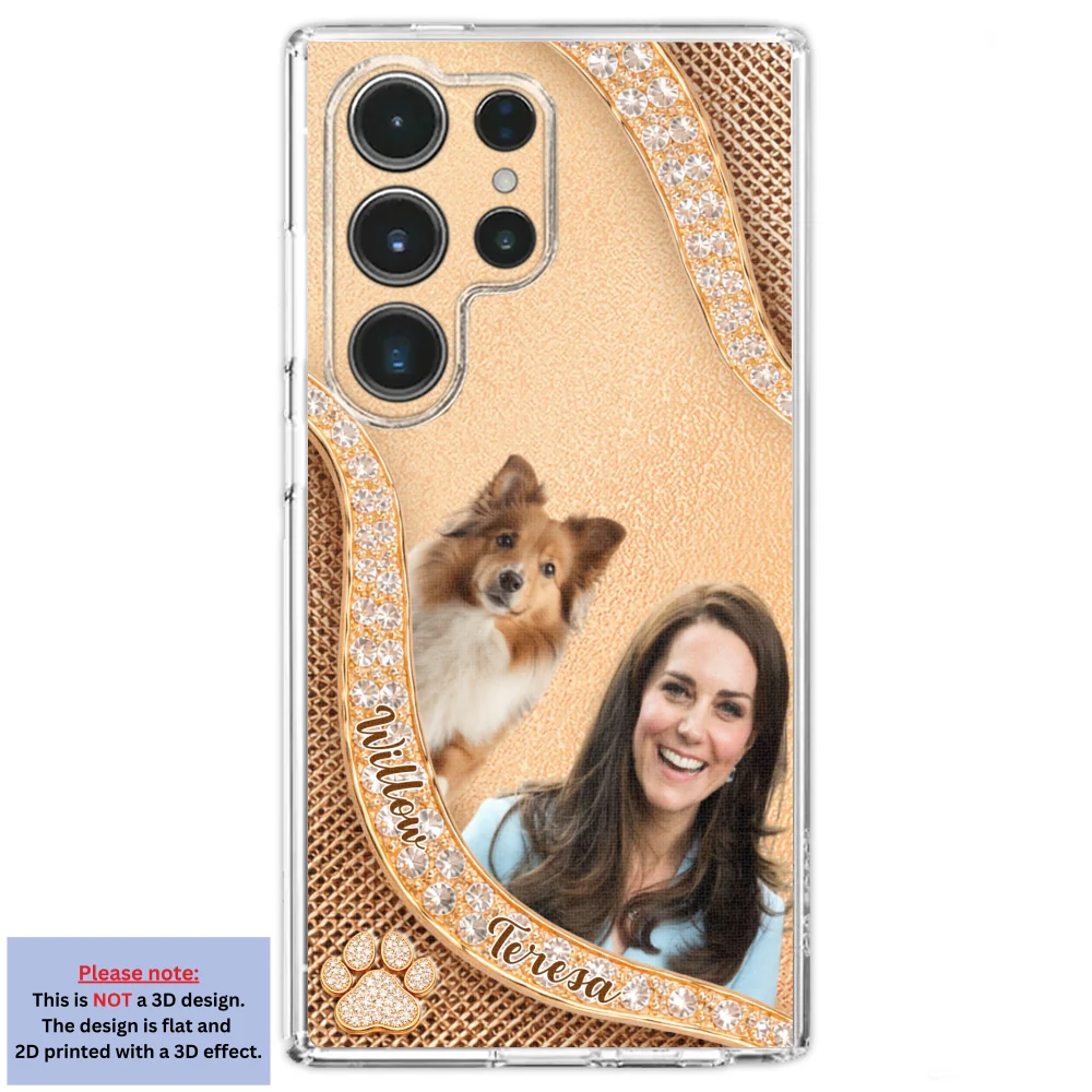Gold Chibi Dog Mom Photo - Personalized Custom 3D Effect Phone Case - Image 28
