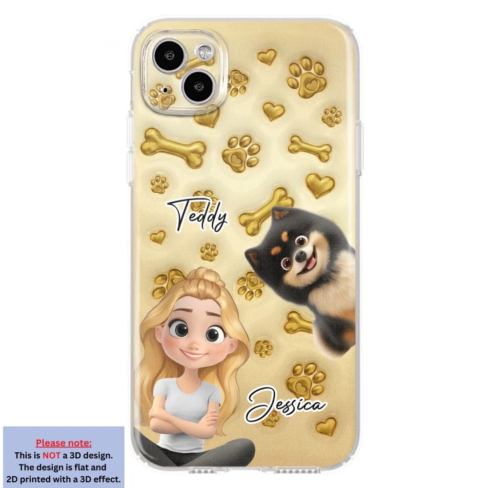 Gold Glitter Dog Mom - Personalized Custom 3D Effect Phone Case - Image 14