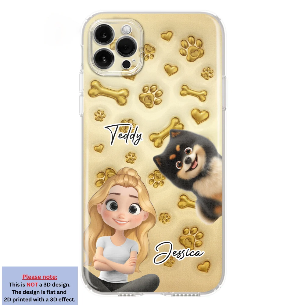 Gold Glitter Dog Mom - Personalized Custom 3D Effect Phone Case - Image 15