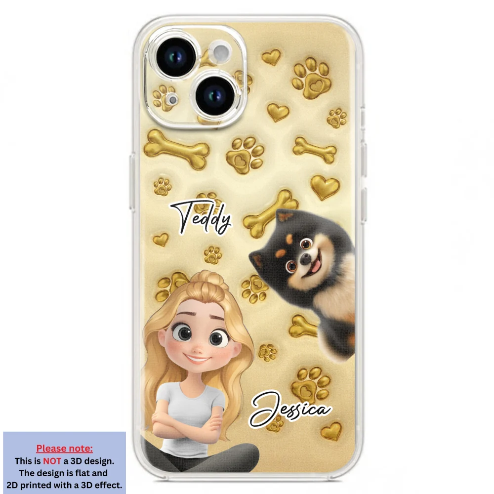 Gold Glitter Dog Mom - Personalized Custom 3D Effect Phone Case - Image 18