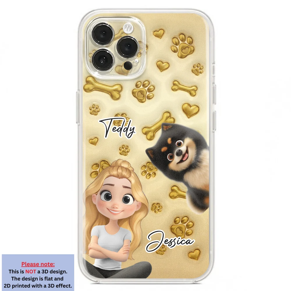 Gold Glitter Dog Mom - Personalized Custom 3D Effect Phone Case - Image 19