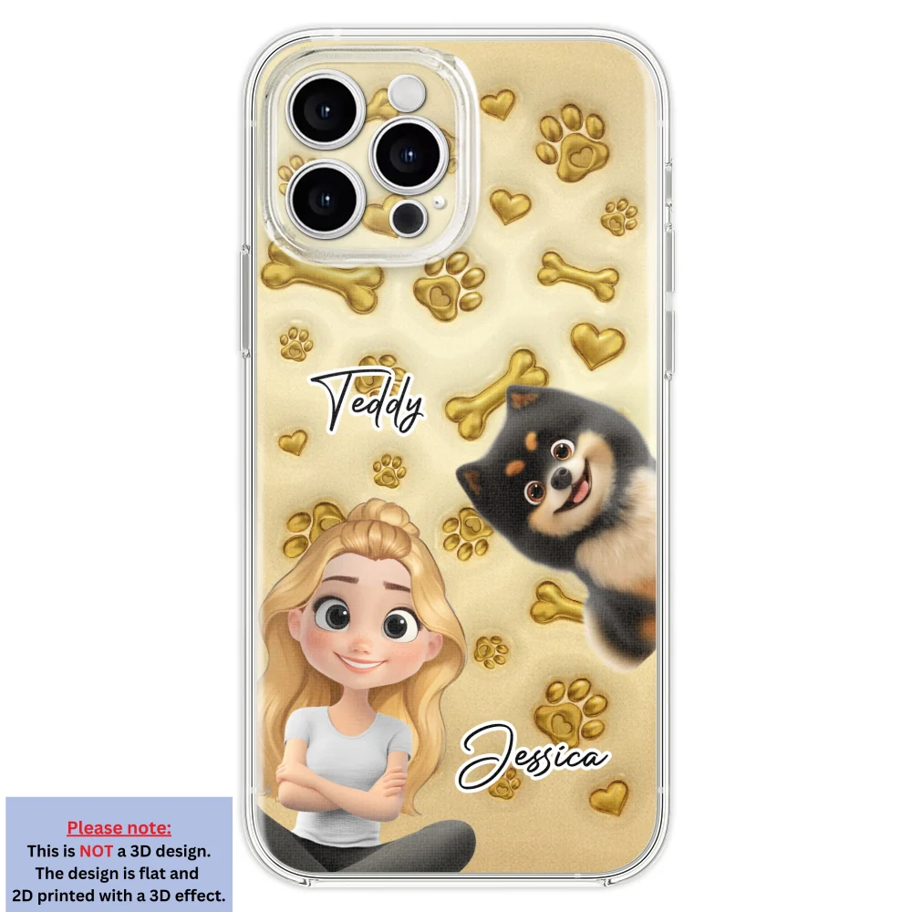 Gold Glitter Dog Mom - Personalized Custom 3D Effect Phone Case - Image 22