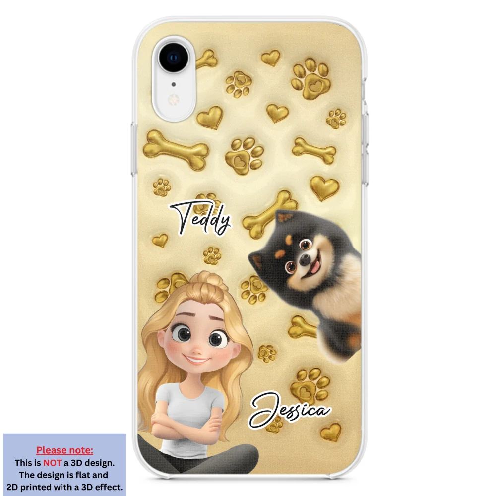 Gold Glitter Dog Mom - Personalized Custom 3D Effect Phone Case - Image 23