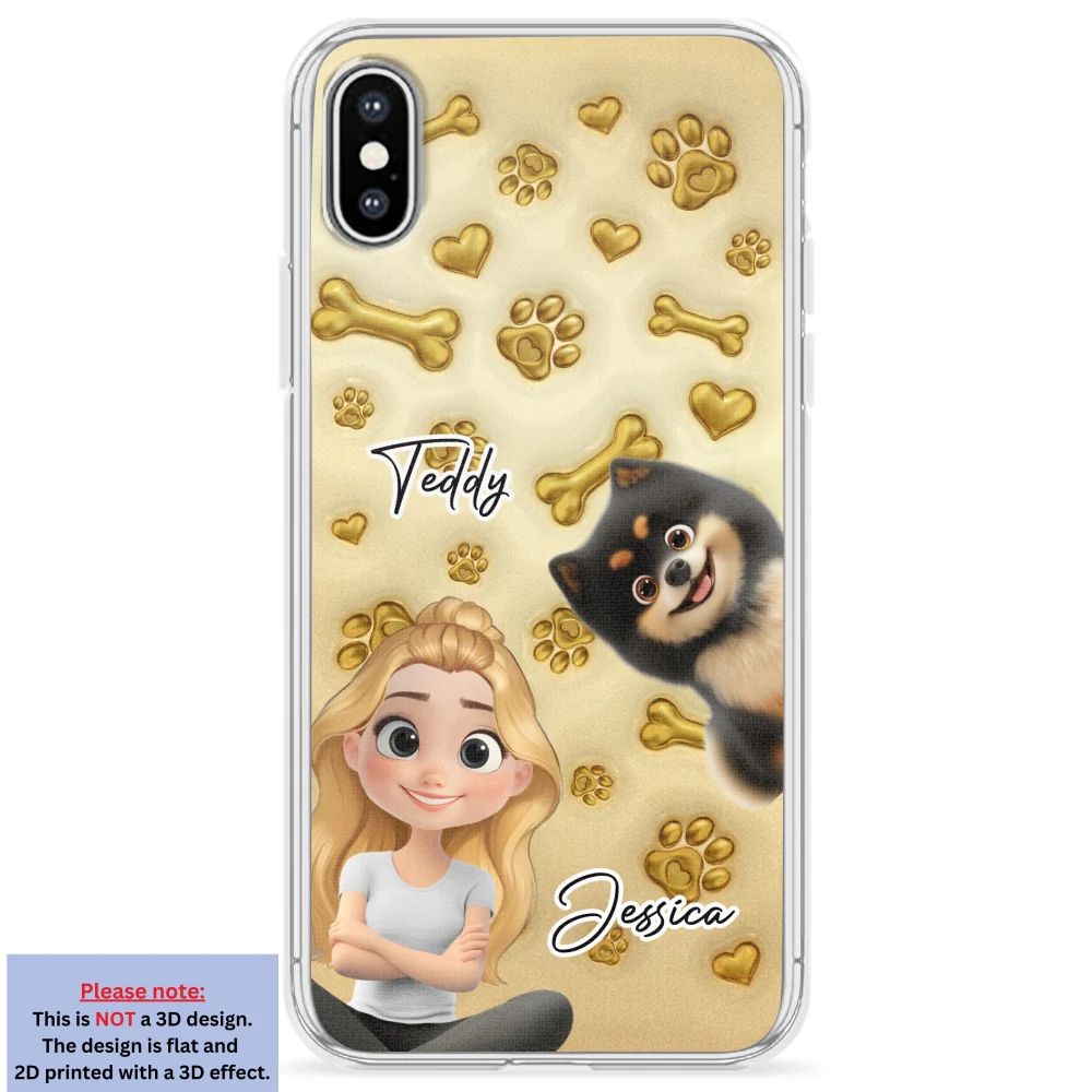 Gold Glitter Dog Mom - Personalized Custom 3D Effect Phone Case - Image 25