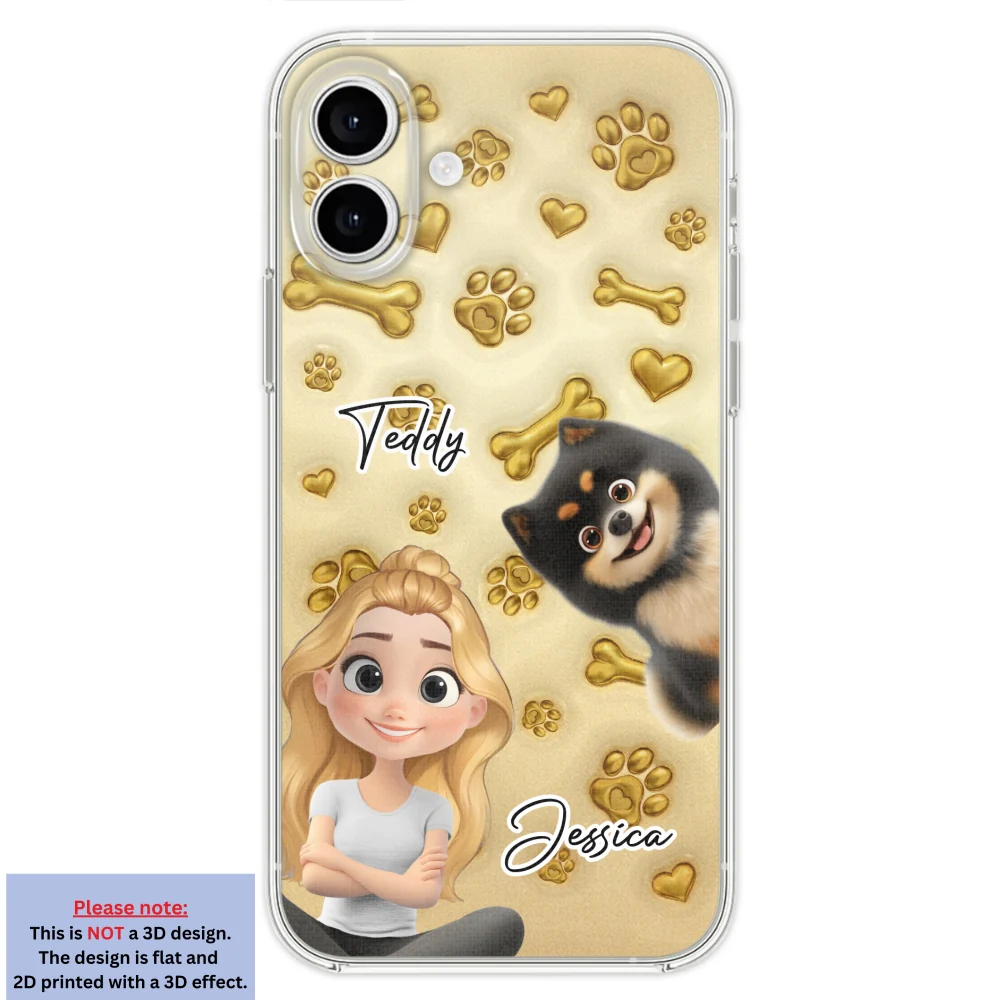 Gold Glitter Dog Mom - Personalized Custom 3D Effect Phone Case - Image 26