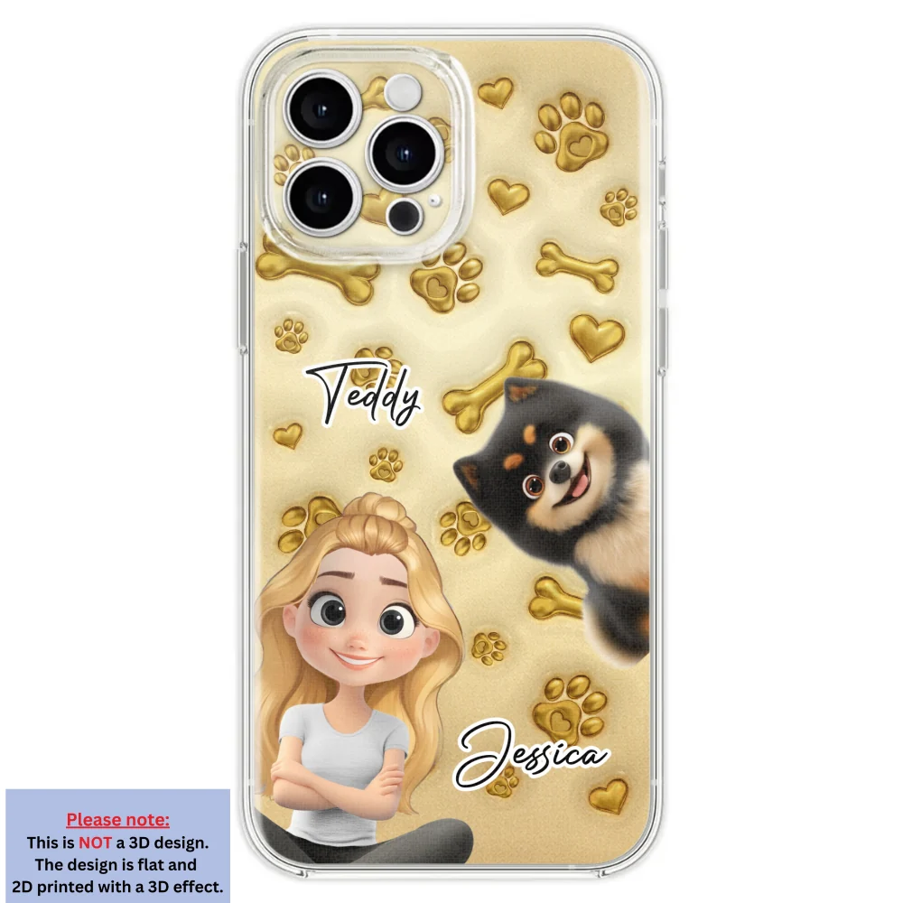 Gold Glitter Dog Mom - Personalized Custom 3D Effect Phone Case - Image 27