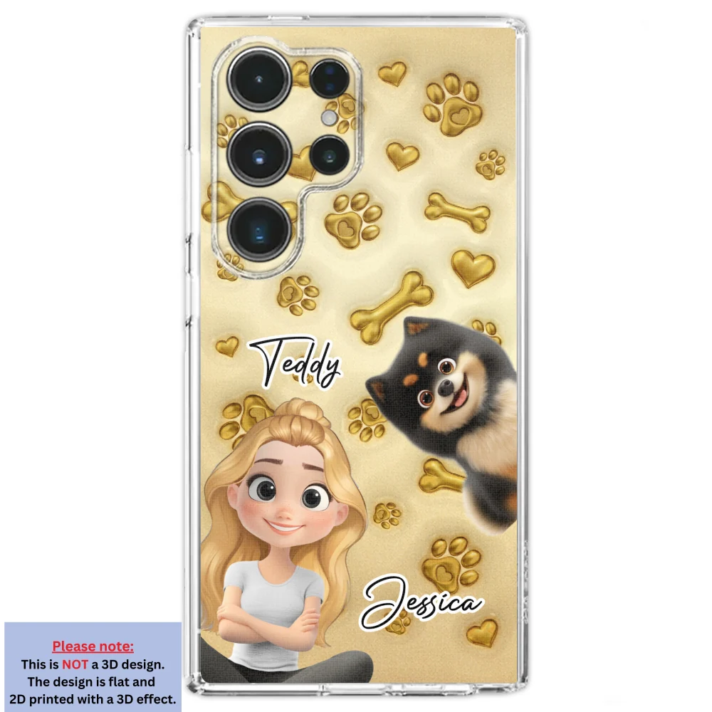 Gold Glitter Dog Mom - Personalized Custom 3D Effect Phone Case - Image 29
