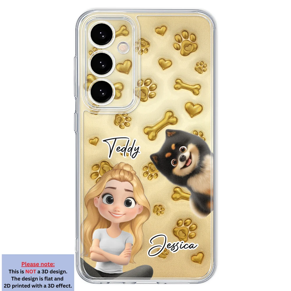 Gold Glitter Dog Mom - Personalized Custom 3D Effect Phone Case - Image 31