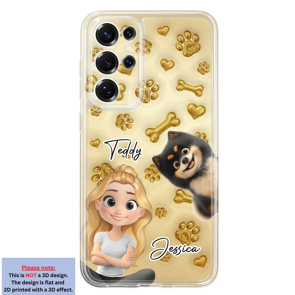 Gold Glitter Dog Mom - Personalized Custom 3D Effect Phone Case - Image 32