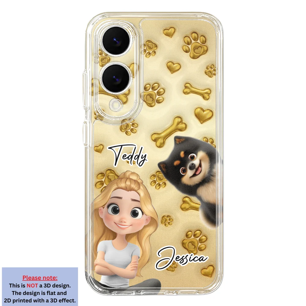 Gold Glitter Dog Mom - Personalized Custom 3D Effect Phone Case - Image 34