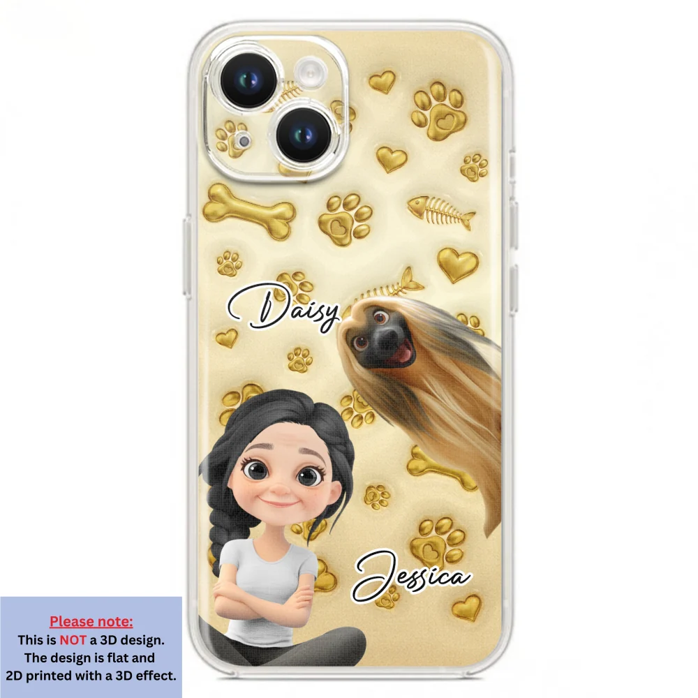 Gold Glitter Pet Mom - Personalized Custom 3D Effect Phone Case - Image 17