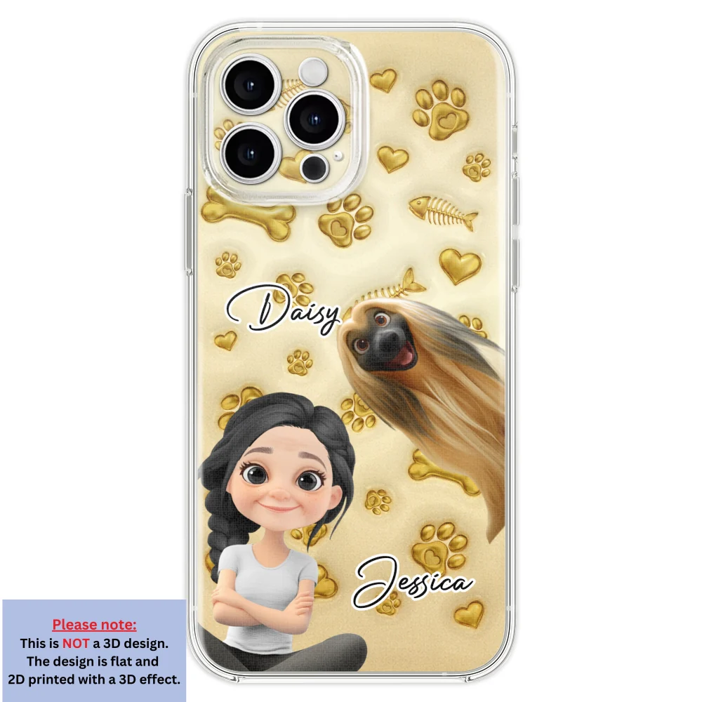 Gold Glitter Pet Mom - Personalized Custom 3D Effect Phone Case - Image 22
