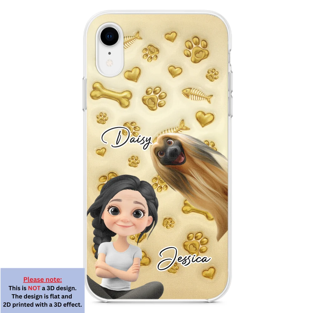 Gold Glitter Pet Mom - Personalized Custom 3D Effect Phone Case - Image 23
