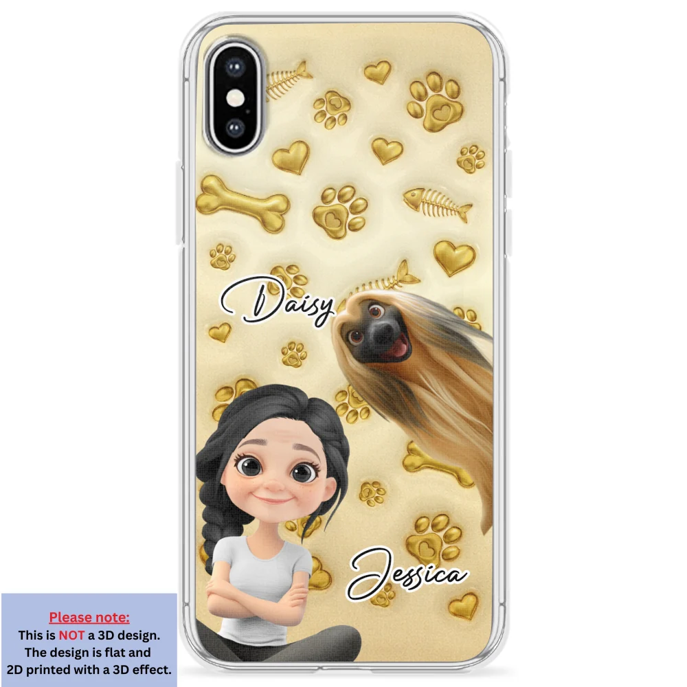 Gold Glitter Pet Mom - Personalized Custom 3D Effect Phone Case - Image 25