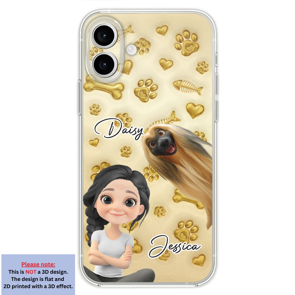 Gold Glitter Pet Mom - Personalized Custom 3D Effect Phone Case - Image 26