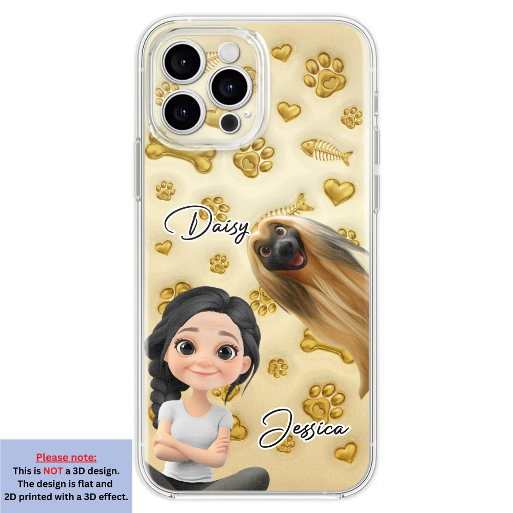 Gold Glitter Pet Mom - Personalized Custom 3D Effect Phone Case - Image 27