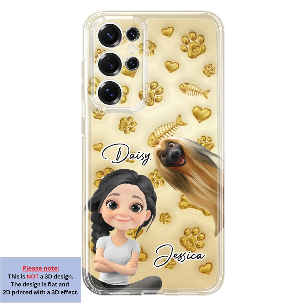 Gold Glitter Pet Mom - Personalized Custom 3D Effect Phone Case - Image 32