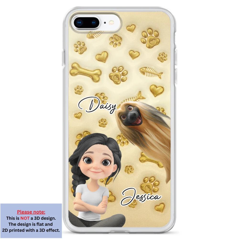 Gold Glitter Pet Mom - Personalized Custom 3D Effect Phone Case - Image 7