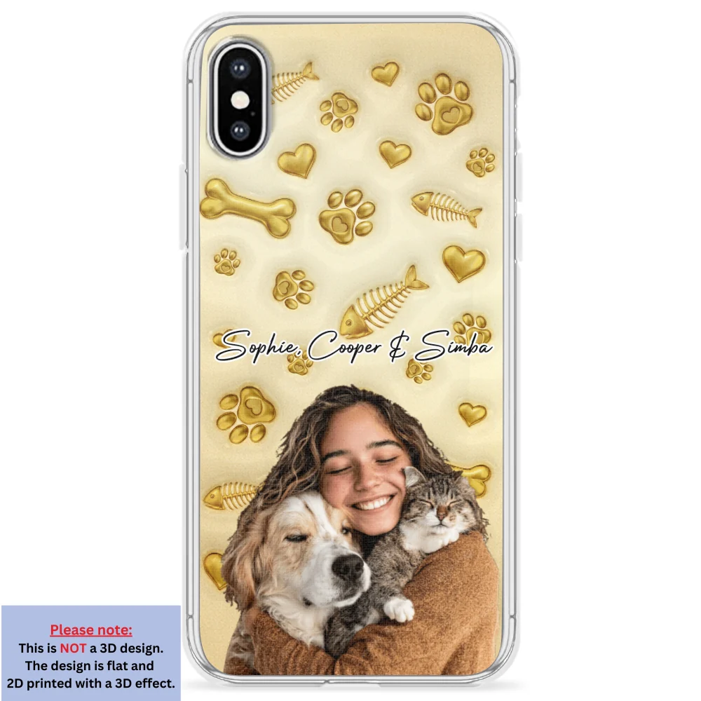 Gold Glitter Pet Mom Photo - Personalized Custom 3D Effect Phone Case - Image 26