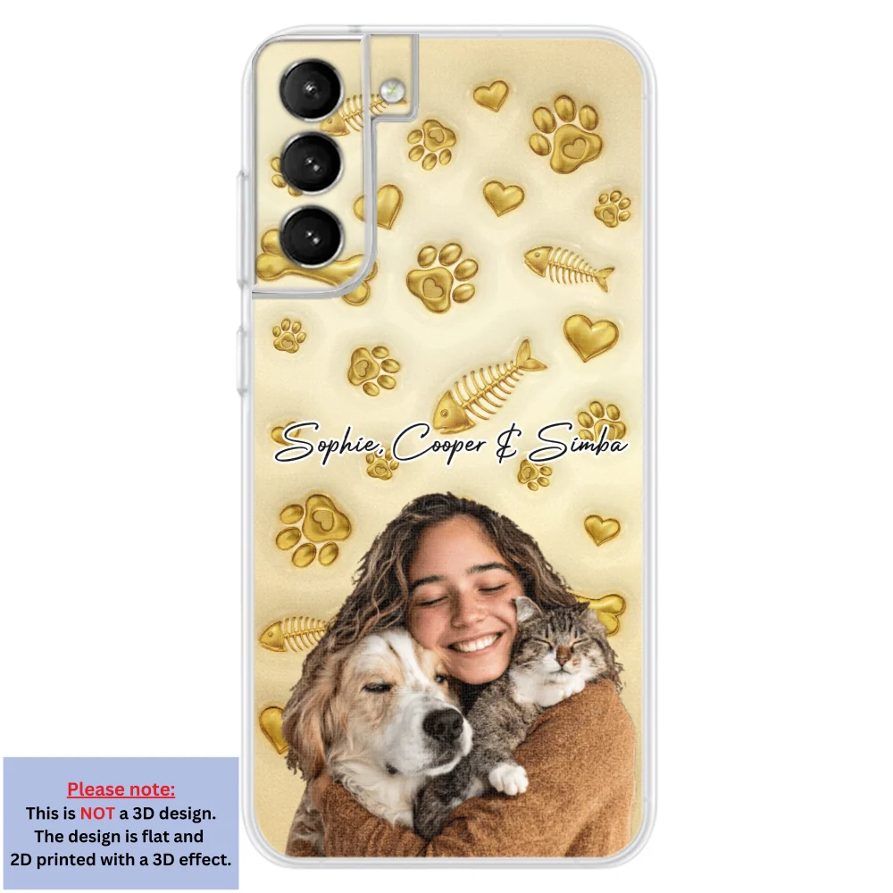 Gold Glitter Pet Mom Photo - Personalized Custom 3D Effect Phone Case - Image 29