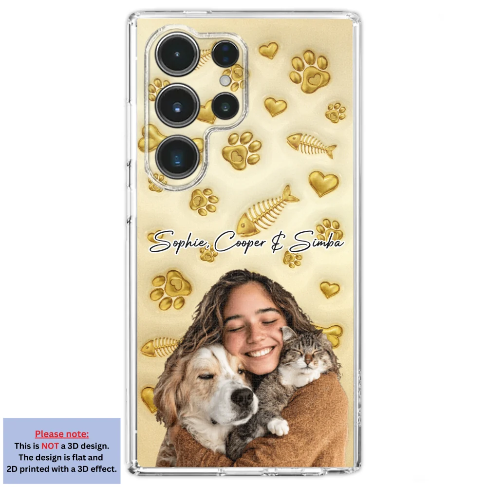 Gold Glitter Pet Mom Photo - Personalized Custom 3D Effect Phone Case - Image 30