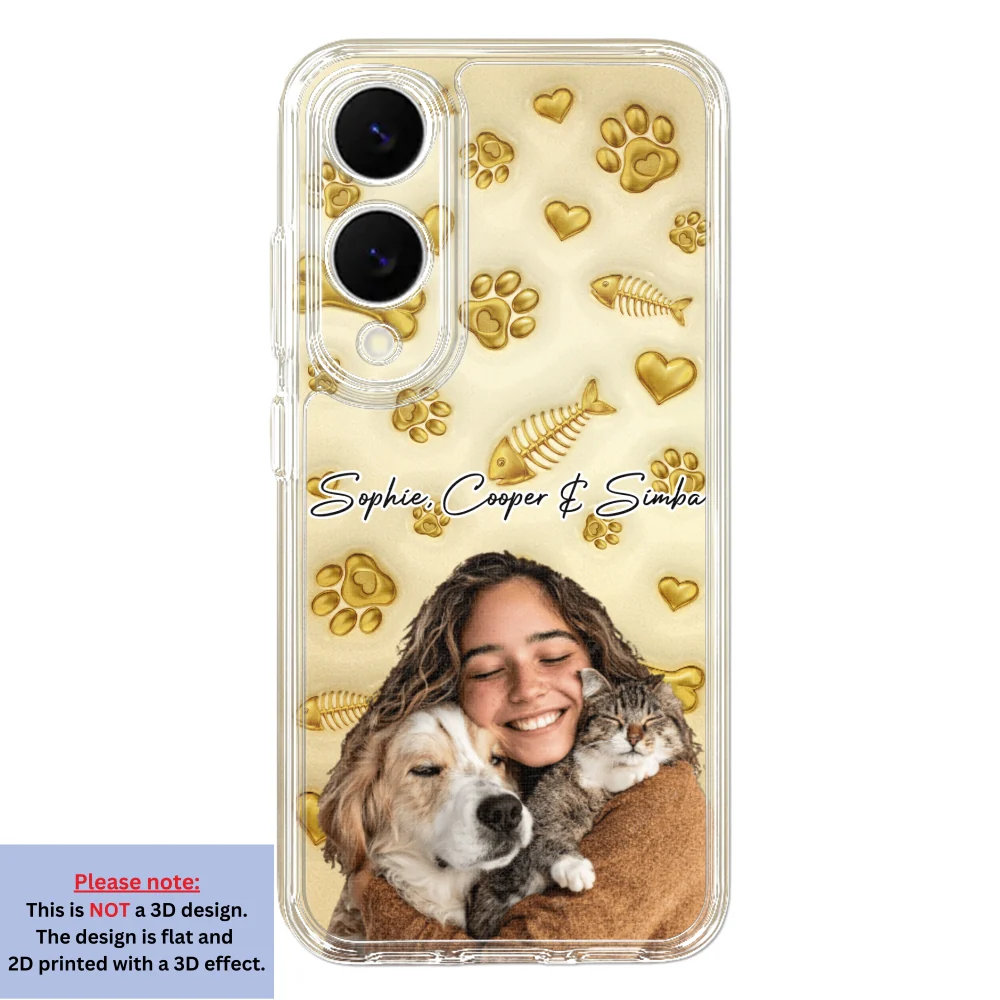 Gold Glitter Pet Mom Photo - Personalized Custom 3D Effect Phone Case - Image 35
