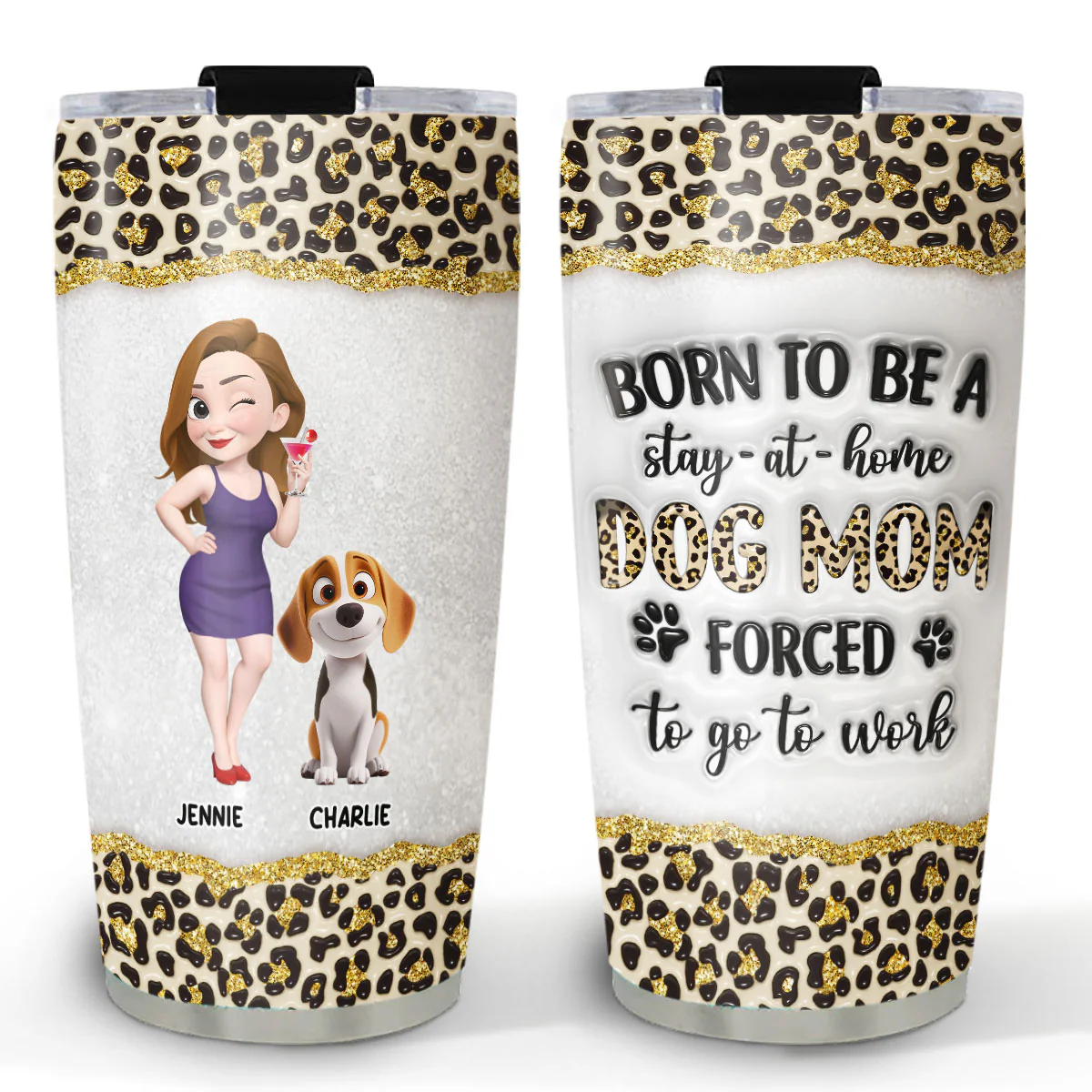 Golden Mom - Personalized Custom 3D Inflated Effect Tumbler