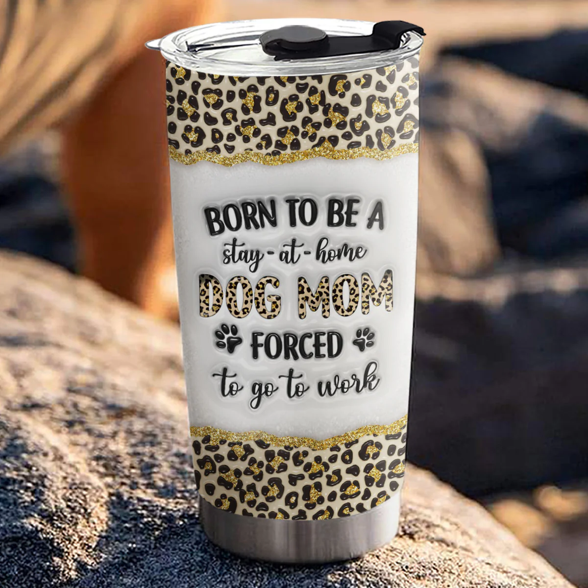 Golden Mom - Personalized Custom 3D Inflated Effect Tumbler - Image 3