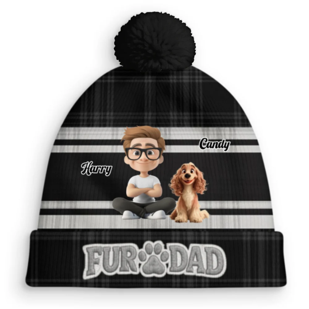 Good Days With Them - Personalized Custom 3D Effect Bobble Beanie Hat - Image 8