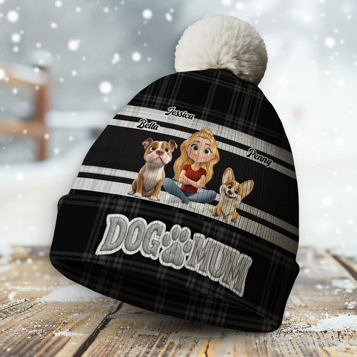 Good Days With You - Personalized Custom 3D Effect Bobble Beanie Hat - Image 3