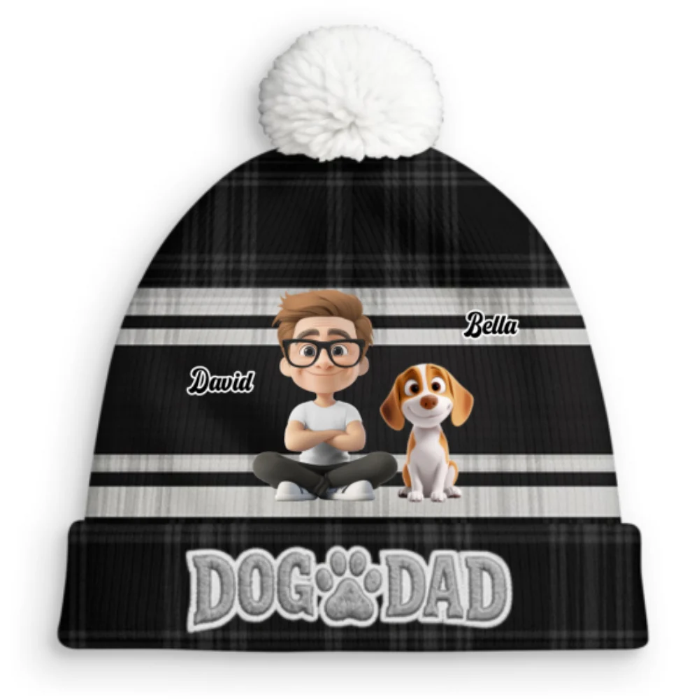 Good Days With You - Personalized Custom 3D Effect Bobble Beanie Hat - Image 8