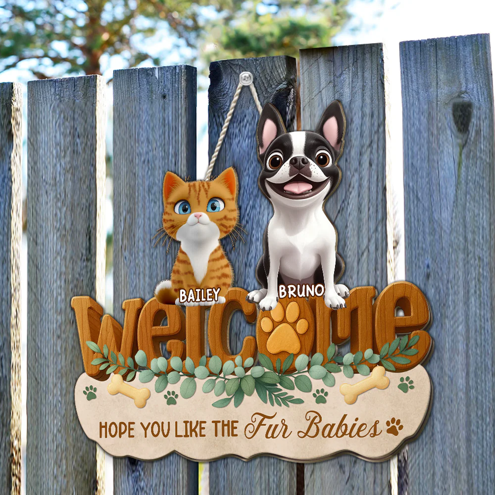 Greetings To My Babies - Personalized Custom 3D Effect Wood Sign - Image 4