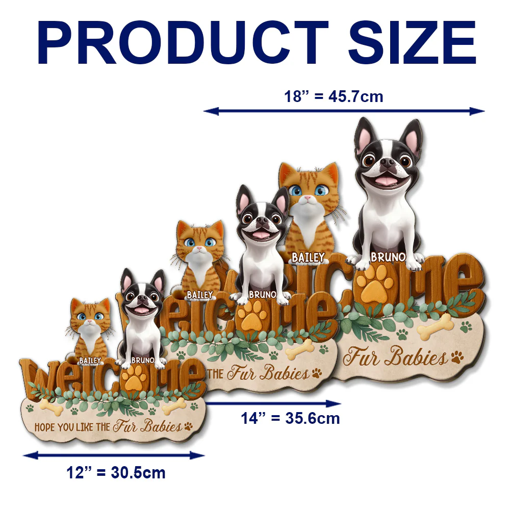 Greetings To My Babies - Personalized Custom 3D Effect Wood Sign - Image 6