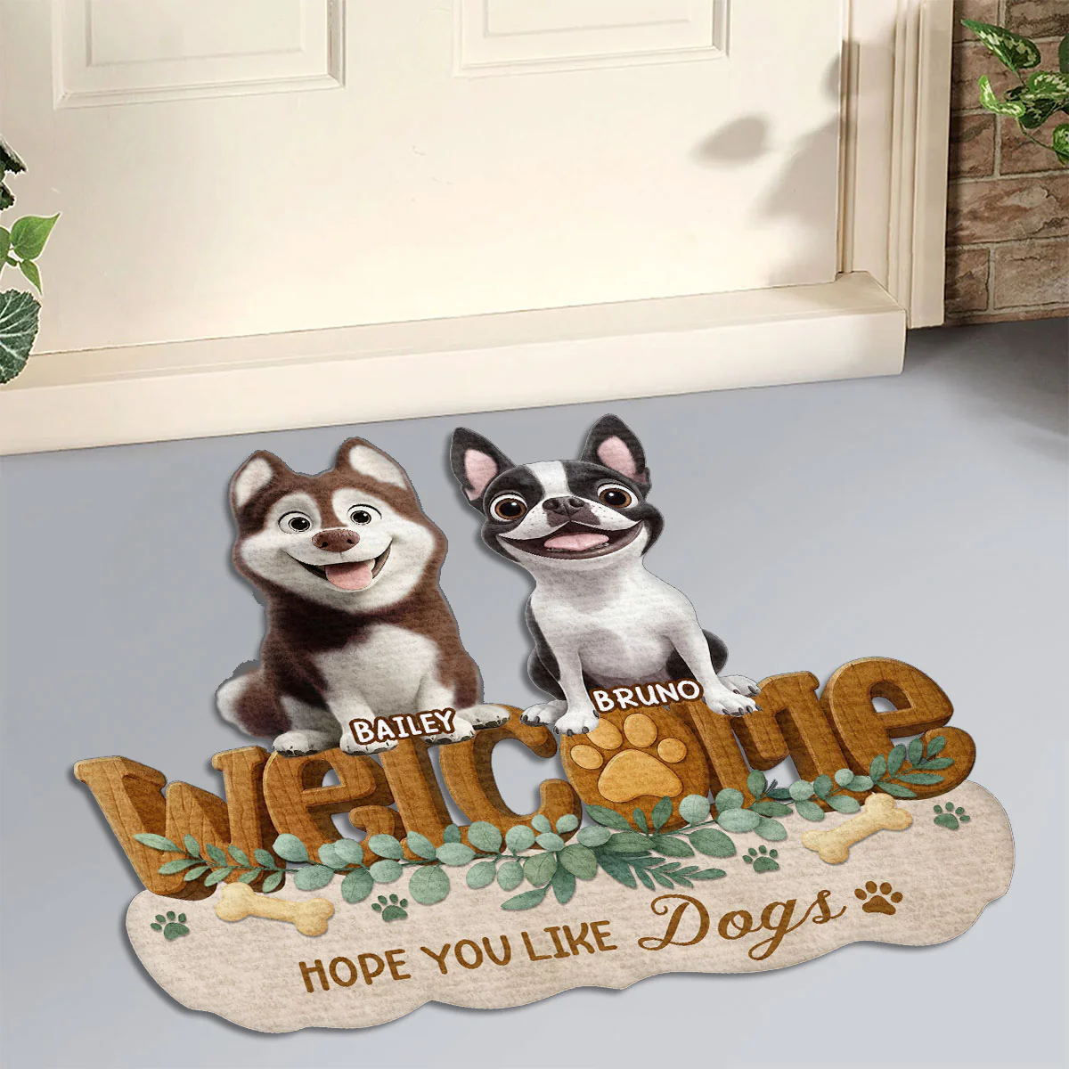 Greetings To You - Personalized Custom 3D Effect Doormat - Image 2