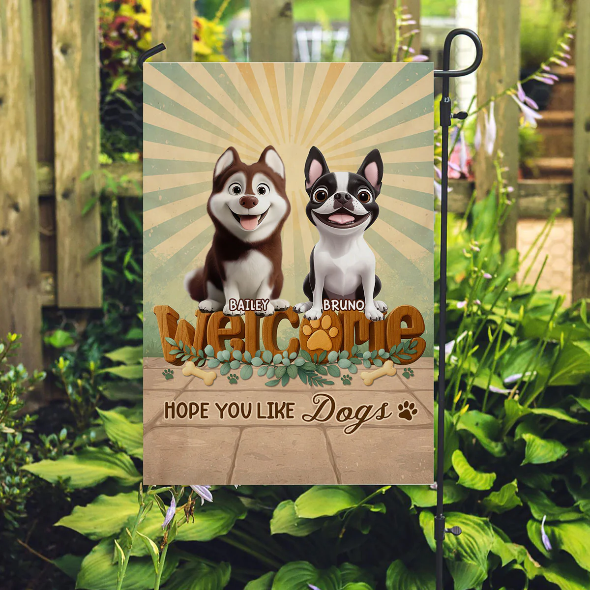 Greetings To You - Personalized Custom 3D Effect Flag - Image 2