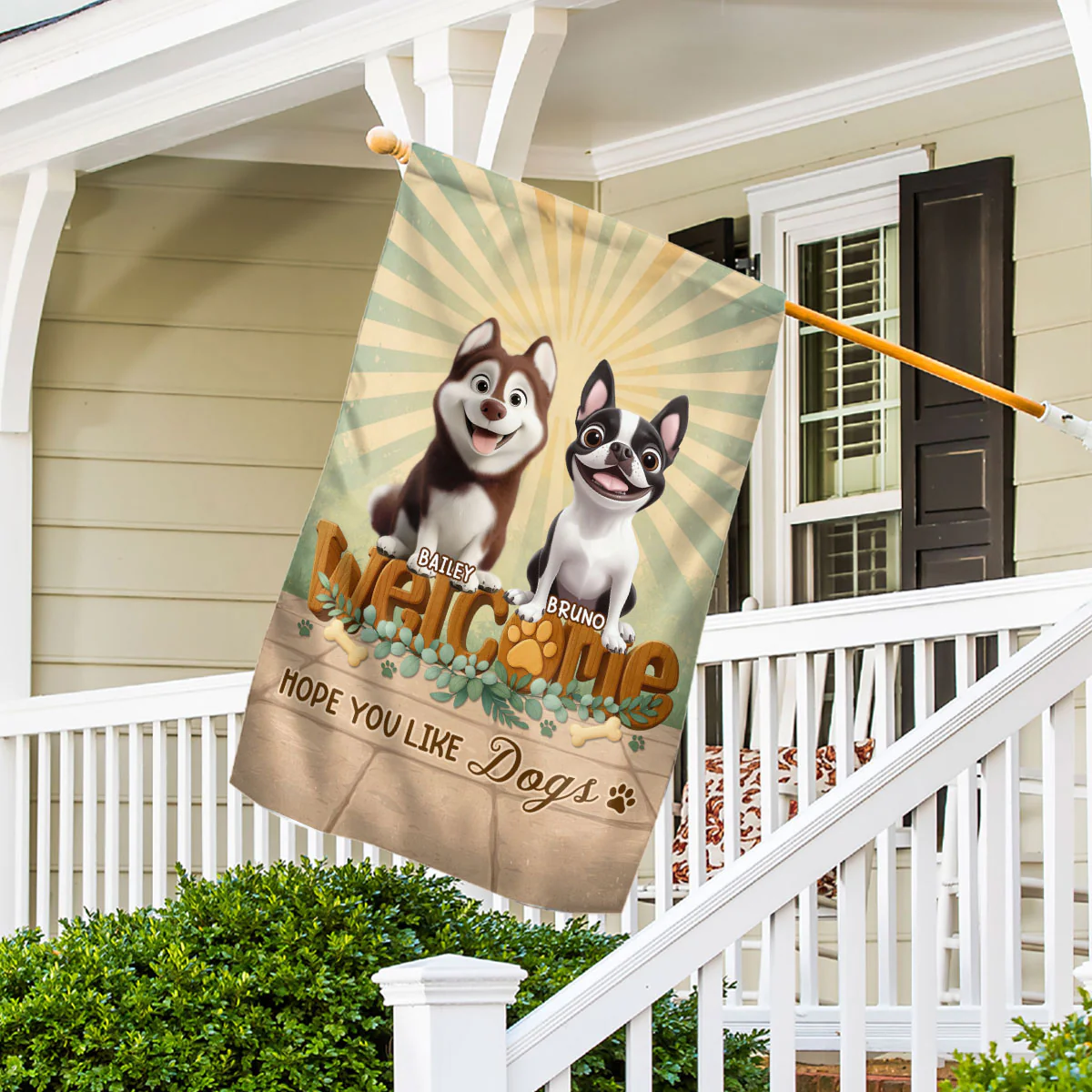Greetings To You - Personalized Custom 3D Effect Flag - Image 5